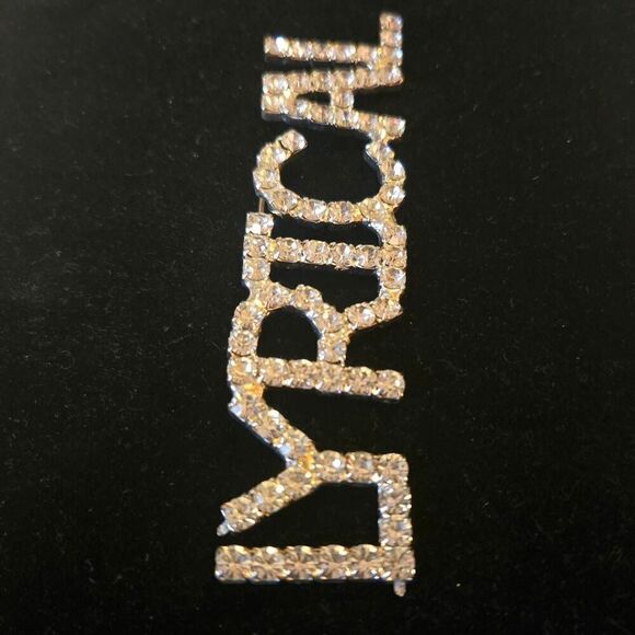 LYRICAL Rhinstone Brooch Pin - Picture 2 of 8